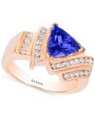 Le Vian Tanzanite (1-1/3 Ct. T.w.) And Diamond (1/2 Ct. T.w.) Ring In 14k Rose Gold, Created For Macy's