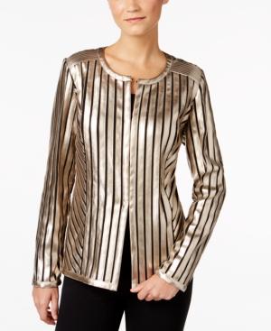 Jm Collection Petite Faux-leather Jacket, Only At Macy's