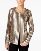 Jm Collection Petite Faux-leather Jacket, Only At Macy's