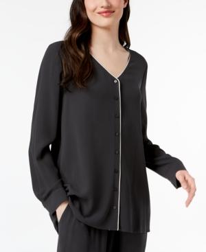 Eileen Fisher Silk Piped-trim Blouse, Regular & Petite