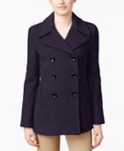 Calvin Klein Wool-cashmere Double-breasted Peacoat, Only At Macy's