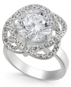Charter Club Silver-tone Crystal Love Knot Statement Ring, Created For Macy's