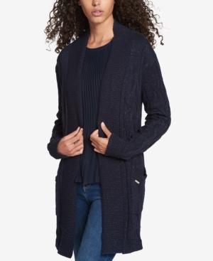 Tommy Hilfiger Cable-knit Cardigan, Created For Macy's