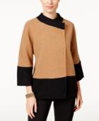 Jm Collection Colorblocked Wool Jacket, Only At Macy's