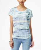Style & Co. Printed Scoop-neck T-shirt, Only At Macy's