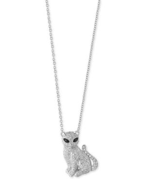 Caviar By Effy Diamond Cat Pendant Necklace (5/8 Ct. T.w.) In 14k White Gold