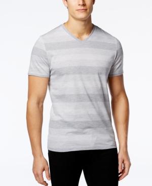 Alfani Red Men's Micah Striped V-neck T-shirt, Only At Macy's