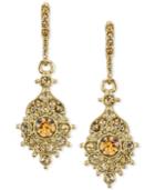 2028 Gold-tone Imitation Topaz Crystal Drop Earrings, A Macy's Exclusive Style