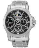 Seiko Men's Premier Kinetic Direct Drive Stainless Steel Bracelet Watch 42mm Srx013