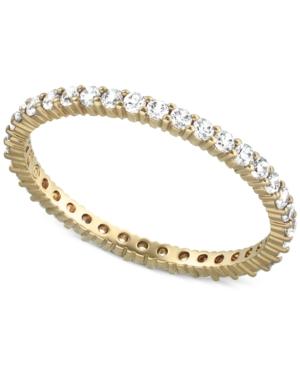 Swarovski Gold-tone Crystal Chaton Ring
