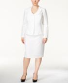 Le Suit Plus Size Petal-collar Three-button Skirt Suit