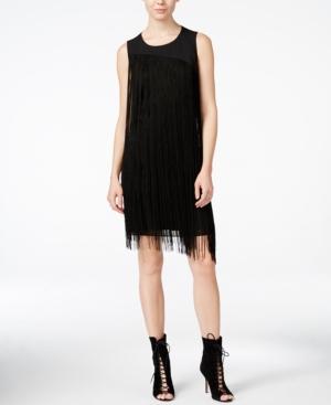Rachel Rachel Roy Fringe Illusion Shift Dress