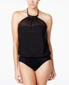 Coco Reef Contours Mesh-overlay Tummy-control One-piece Swimsuit Women's Swimsuit