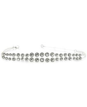 Anne Klein Silver-tone Beaded Choker Necklace