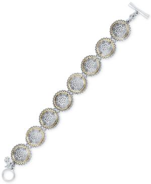 Lucky Brand Two-tone Openwork Disc Link Bracelet
