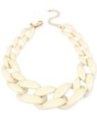 Iris X Inc International Concepts Gold-tone White Wide Link Collar Necklace, Only At Macy's