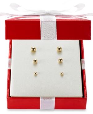 Ball Stud Earring Set In 14k Gold