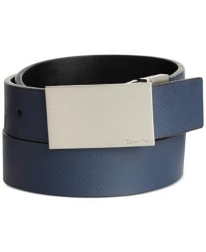 Calvin Klein 32mm Saffiano Plaque Reversible Dress Belt