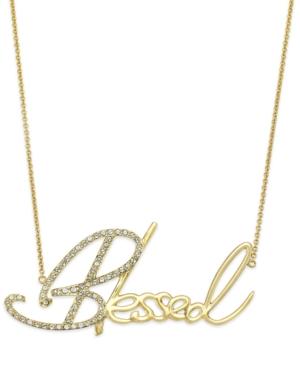 Simone I Smith Crystal Blessed Pendant Necklace In 18k Gold Over Sterling Silver