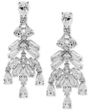 Arabella Swarovski Zirconia Chandelier Earrings In Sterling Silver