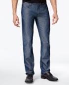 Inc International Concepts Men's Slim Straight Fit Navy Chambray Jeans, Only At Macy's