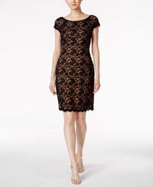 Connected V-back Lace Dress
