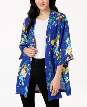 Bcx Juniors' Printed Side-vent Kimono
