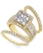 Diamond Cluster Bridal Set (3-1/2 Ct. T.w.) In 14k Gold