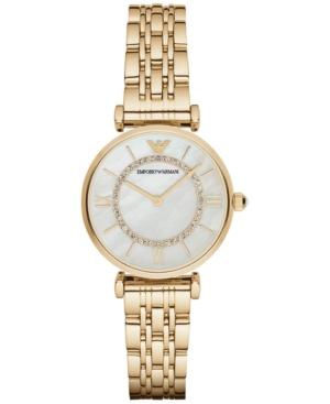 Emporio Armani Women's Gianni T-bar Gold-tone Stainless Steel Bracelet Watch 32mm Ar1907