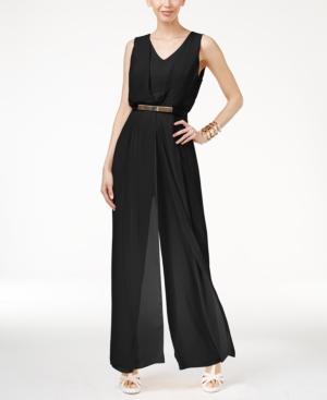 Thalia Sodi Chiffon-overlay Jumpsuit, Only At Macy's
