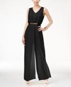 Thalia Sodi Chiffon-overlay Jumpsuit, Only At Macy's