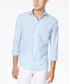 Tommy Hilfiger Men's Custom-fit Meyers Striped Linen Blend Shirt