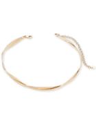Reversible Braided Choker Necklace In 14k Gold Over Sterling Silver, 12 + 3 Extender