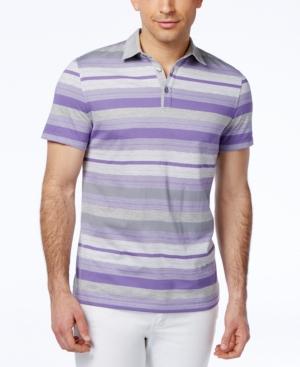 Alfani Men's Short-sleeve Striped Polo, Only At Macy's