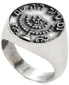 Degs & Sal Men's Shkel Coin-inspired Ring In Sterling Silver