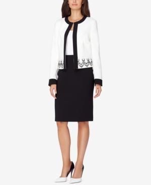 Tahari Asl Lace-trim Skirt Suit