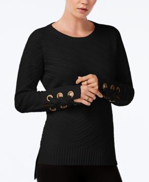 Bar Iii High-low Grommet-detail Sweater, Only At Macy's