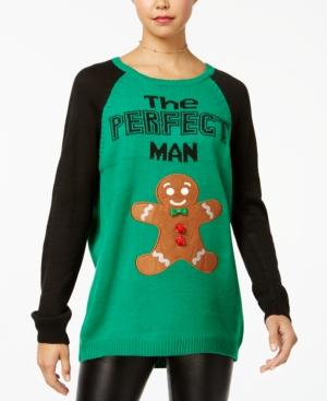 Ultra Flirty By Ikeddi Juniors' Perfect Man Holiday Tunic Sweater