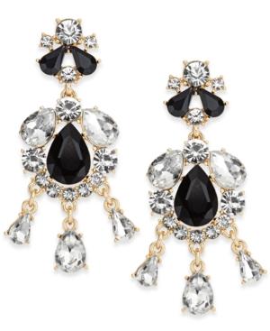 Charter Club Gold-tone Multi-stone Chandelier Earrings, Only At Macy's
