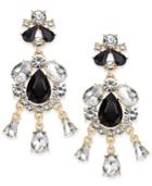 Charter Club Gold-tone Multi-stone Chandelier Earrings, Only At Macy's
