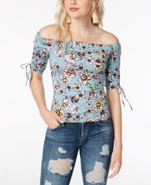 Guess Enzo Ruched Off-the-shoulder Top