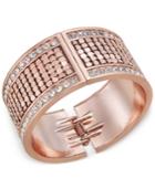 Thalia Sodi Rose Gold-tone Crystal Hinged Cuff Bracelet, Only At Macy's