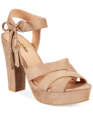 Seven Dials Naomi Two-piece Platform Block-heel Sandals Women's Shoes