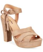 Seven Dials Naomi Two-piece Platform Block-heel Sandals Women's Shoes