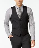 Bar Iii Dark Charcoal Slim-fit Vest
