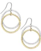 Charter Club Two-tone Double Hoop Drop Earrings, Only At Macy's