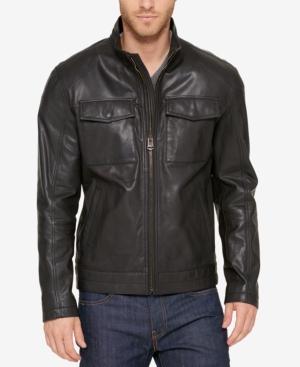 Cole Haan Men's Leather Trucker Jacket