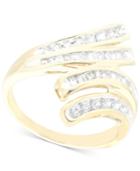 Wrapped In Love Diamond Wave Ring (1/2 Ct. T.w.) In 10k Gold, Created For Macy's