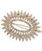 I.n.c. Gold-tone Crystal Oval Hair Barrette, Created For Macy's