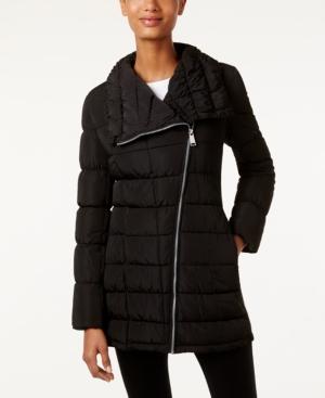 Calvin Klein Oversized-collar Asymmetrical Puffer Coat